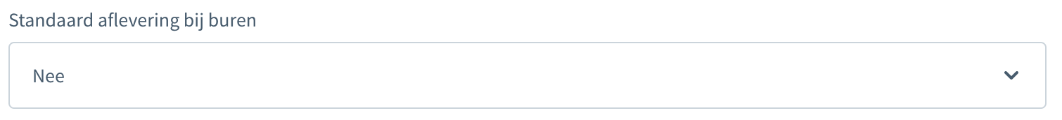 Shopware standaard aflevering bij buren